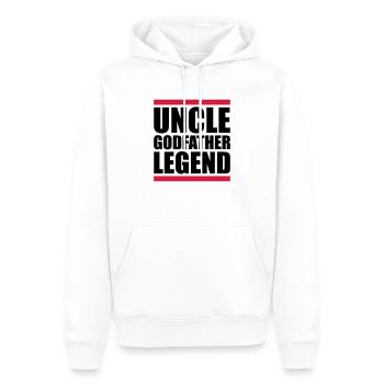 Uncle Godfather Legend Zitat - Männer Premium Bio Hoodie - Weiß - Vorne - Nico (187cm)