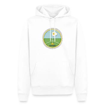 Eckfahne mit einem Spiegelei als Wimpel - Eggfahne - Männer Premium Bio Hoodie - Weiß - Vorne - Nico (187cm)