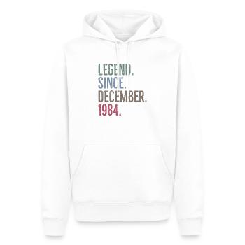 Légende depuis décembre 1984 - Sweat à capuche Premium bio Homme - blanc - Devant - Nico (187cm)
