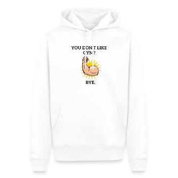 Let's GO GYM! - Men’s Premium Organic Hoodie - white - Front - Nico (187cm)