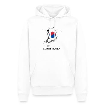 South Korea - Men’s Premium Organic Hoodie - white - Front - Nico (187cm)