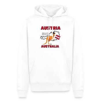 Austria collage funny saying - Men’s Premium Organic Hoodie - white - Front - Nico (187cm)