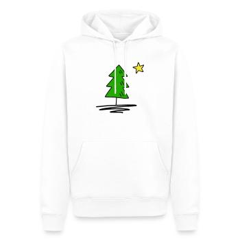 Tannenbaum - Männer Premium Bio Hoodie - Weiß - Vorne - Nico (187cm)