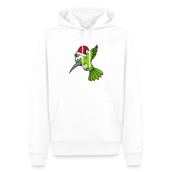 Colibri Comic Noël - Sweat à capuche Premium bio Homme - blanc - Devant - Nico (187cm)