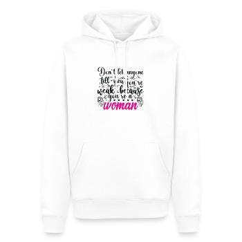 Le pouvoir des femmes - Le pouvoir des filles - Le pouvoir des femmes - Sweat à capuche Premium bio Homme - blanc - Devant - Nico (187cm)
