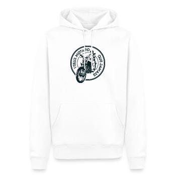 Biker Man Motorcycle Gift Motorcycle Bikers - Men’s Premium Organic Hoodie - white - Front - Nico (187cm)