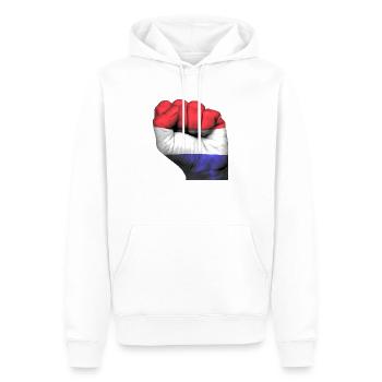Fist Pays Bas - Sweat à capuche Premium bio Homme - blanc - Devant - Nico (187cm)