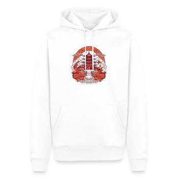 Chinesische Folklore - Männer Premium Bio Hoodie - Weiß - Vorne - Nico (187cm)