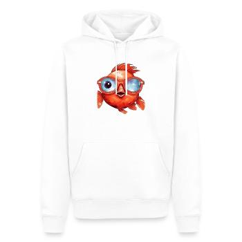 Zak der Goldfisch - Männer Premium Bio Hoodie - Weiß - Vorne - Nico (187cm)