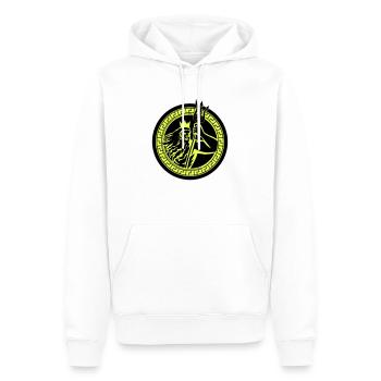 Poséidon Triton - Sweat à capuche Premium bio Homme - blanc - Devant - Nico (187cm)
