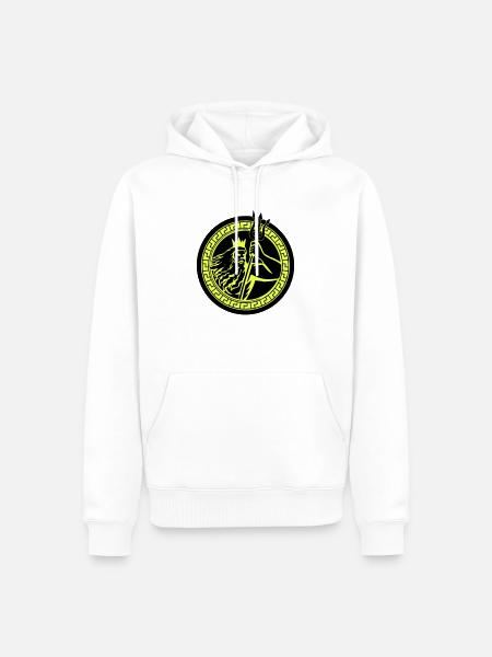 Poseidon Triton - Men’s Premium Organic Hoodie - white
