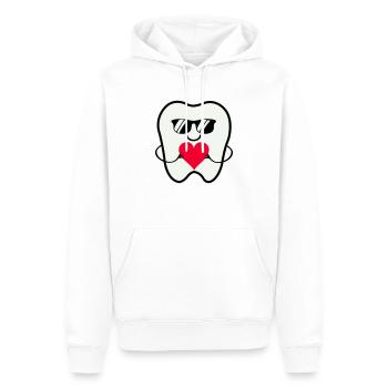 Lunettes de soleil Zahn Smile - Sweat à capuche Premium bio Homme - blanc - Devant - Nico (187cm)
