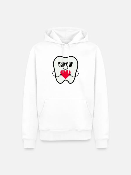 Zahn Smile Sunglasses - Men’s Premium Organic Hoodie - white