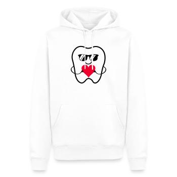Lunettes de soleil Zahn Smile - Sweat à capuche Premium bio Homme - blanc - Devant - Nico (187cm)