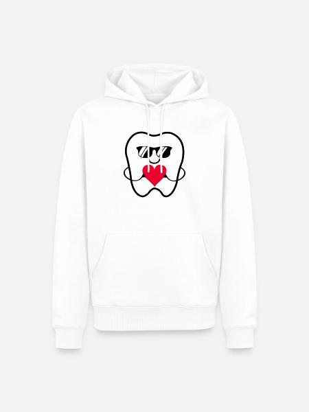zahn smile sunglasses - Männer Premium Bio Hoodie - Weiß