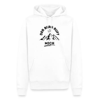 Der Berg ruft mich - Männer Premium Bio Hoodie - Weiß - Vorne - Nico (187cm)