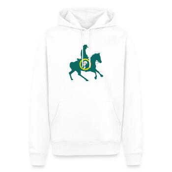 Flagge des Bundesstaates Washington Cowboy - Männer Premium Bio Hoodie - Weiß - Vorne - Nico (187cm)