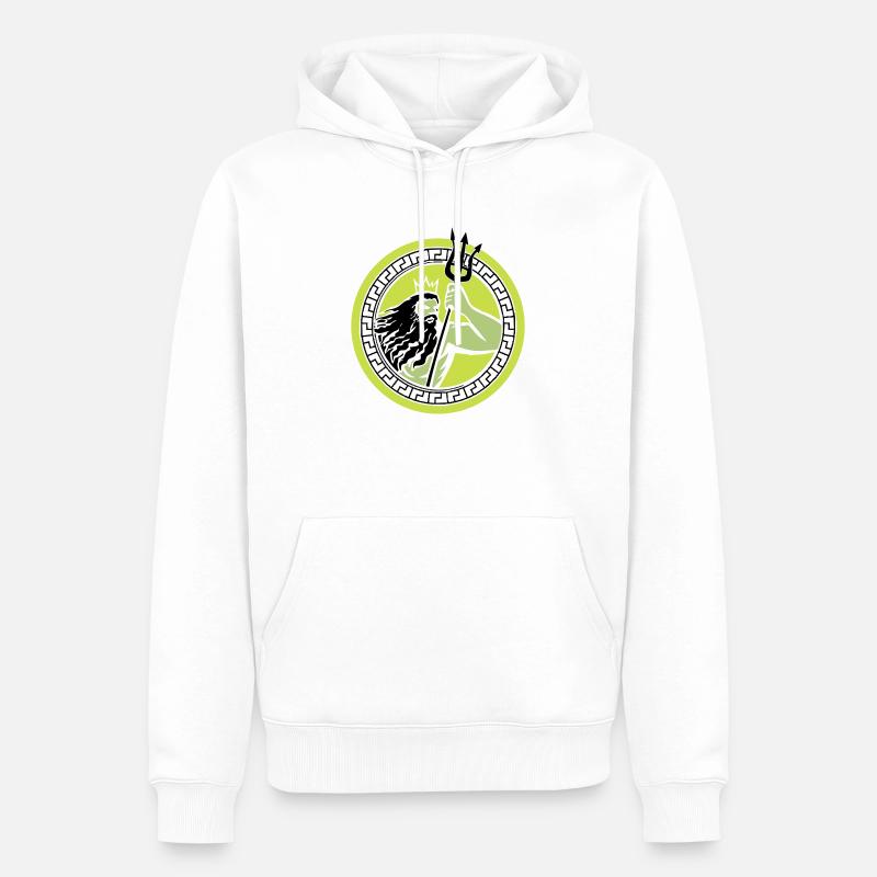 poseidon triton - Männer Premium Bio Hoodie - Weiß