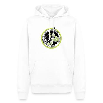 Poséidon Triton - Sweat à capuche Premium bio Homme - blanc - Devant - Nico (187cm)