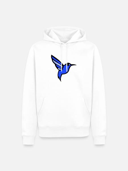 oiseau colibri - Sweat à capuche Premium bio Homme - blanc