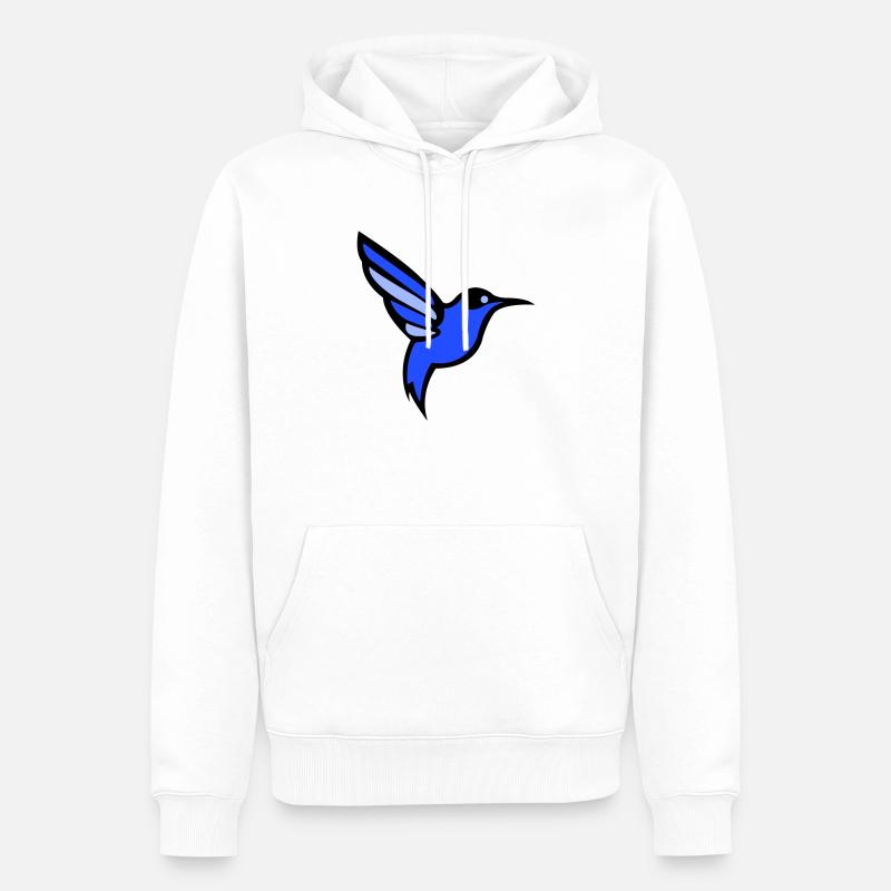 kolibri vogel - Männer Premium Bio Hoodie - Weiß