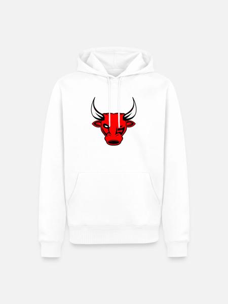 stier bulle - Männer Premium Bio Hoodie - Weiß