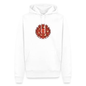 Sonne zum Gesicht, außer Kontrolle geratener Modus - Männer Premium Bio Hoodie - Weiß - Vorne - Nico (187cm)