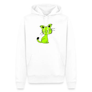 Pretty Cat Looking Happy Cheerful Smiling - Men’s Premium Organic Hoodie - white - Front - Nico (187cm)