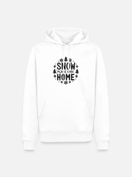 Snow Place Like Home - Men’s Premium Organic Hoodie - white