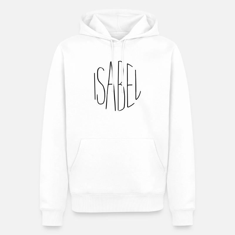 Isabel - Sweat à capuche Premium bio Homme - blanc