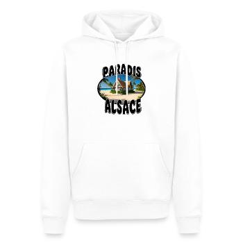 Paradies Elsass - Männer Premium Bio Hoodie - Weiß - Vorne - Nico (187cm)