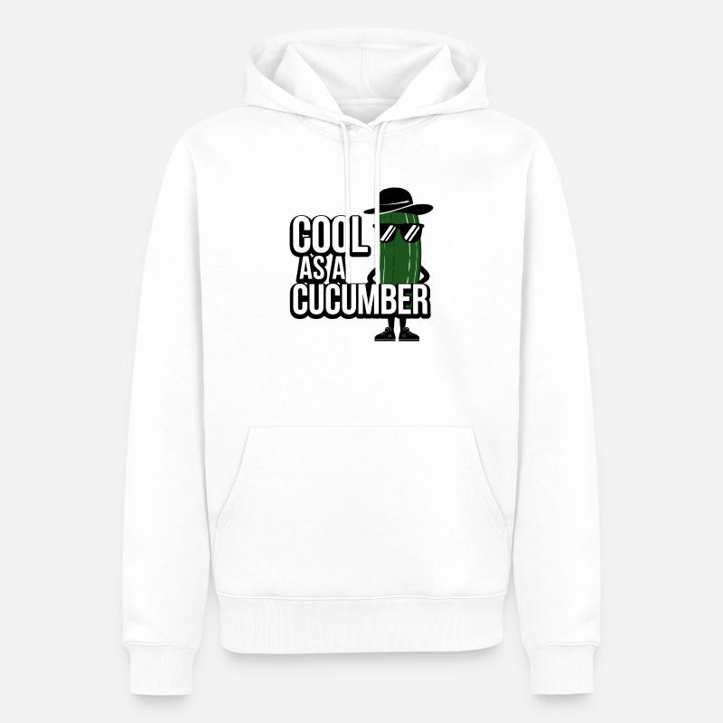 Cool comme un concombre - Sweat à capuche Premium bio Homme - blanc
