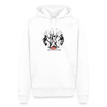 LGBT 61 - Sweat à capuche Premium bio Homme - blanc - Devant - Nico (187cm)