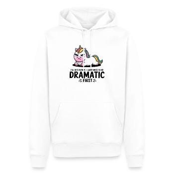 Dramatisches Einhorn - Männer Premium Bio Hoodie - Weiß - Vorne - Nico (187cm)