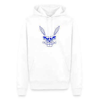 Hase Monster böser Blick Gefährlich Cool lächeln - Männer Premium Bio Hoodie - Weiß - Vorne - Nico (187cm)