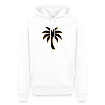 Icône de palmier - Sweat à capuche Premium bio Homme - blanc - Devant - Nico (187cm)