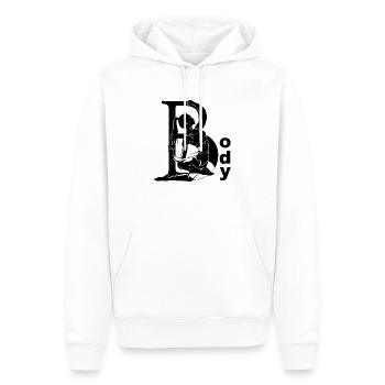 Körper anmutig - Männer Premium Bio Hoodie - Weiß - Vorne - Nico (187cm)