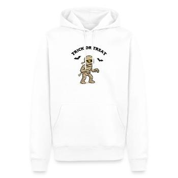 Momie bande dessinée Trick or Treat - Sweat à capuche Premium bio Homme - blanc - Devant - Nico (187cm)