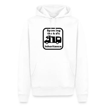 Motorhome - kid's inheritance - Männer Premium Bio Hoodie - Weiß - Vorne - Nico (187cm)