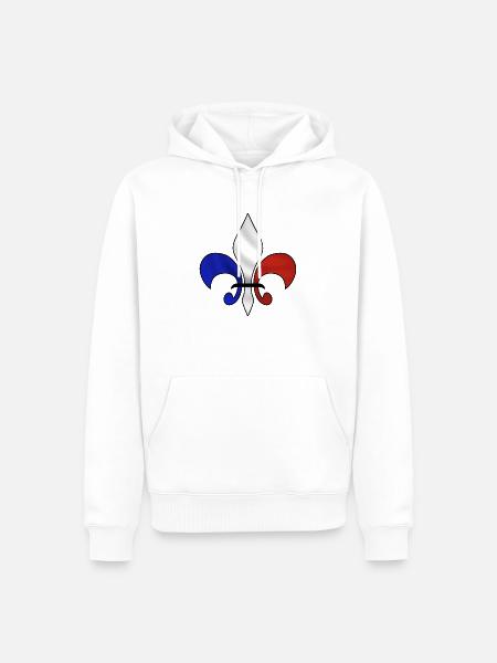 france - Sweat à capuche Premium bio Homme - blanc