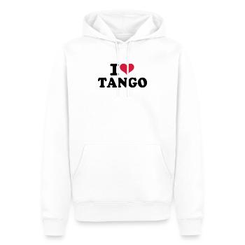 J'aime le tango - Sweat à capuche Premium bio Homme - blanc - Devant - Nico (187cm)