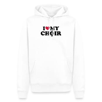 Chor - Männer Premium Bio Hoodie - Weiß - Vorne - Nico (187cm)