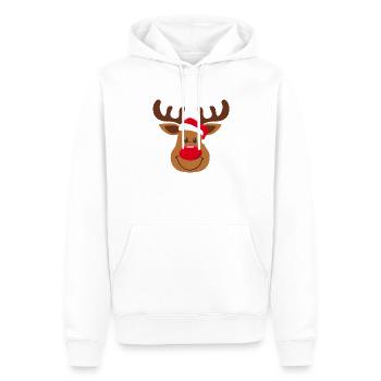 Weihnachten Elch Kinder Baby Tier Weihnachtsmann - Männer Premium Bio Hoodie - Weiß - Vorne - Nico (187cm)