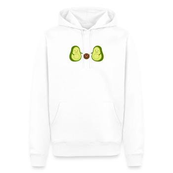 avocat - Sweat à capuche Premium bio Homme - blanc - Devant - Nico (187cm)