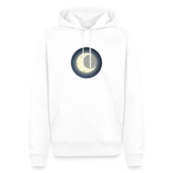 Mond und Sternschnuppe - Männer Premium Bio Hoodie - Weiß - Vorne - Nico (187cm)