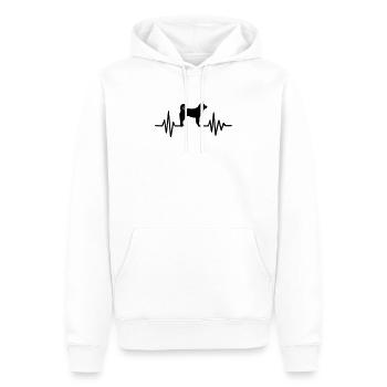 Akita - Sweat à capuche Premium bio Homme - blanc - Devant - Nico (187cm)