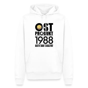 38. GEBURTSTAG OSSI OSTPRODUKT 1988 DDR - Männer Premium Bio Hoodie - Weiß - Vorne - Nico (187cm)