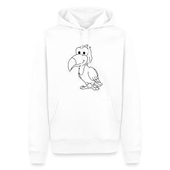 Tukan Comic Animal - Sweat à capuche Premium bio Homme - blanc - Devant - Nico (187cm)