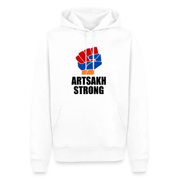 Artsakh strong - Sweat à capuche Premium bio Homme - blanc - Devant - Nico (187cm)