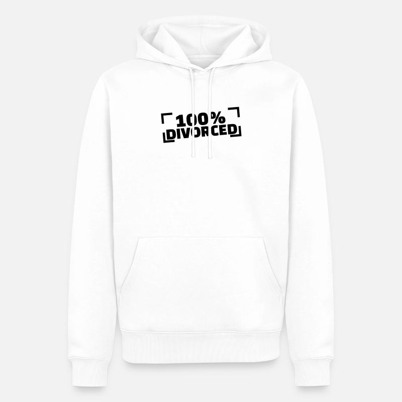 Scheidung - Männer Premium Bio Hoodie - Weiß